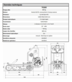 Données techniques Mini Dumper TC 650